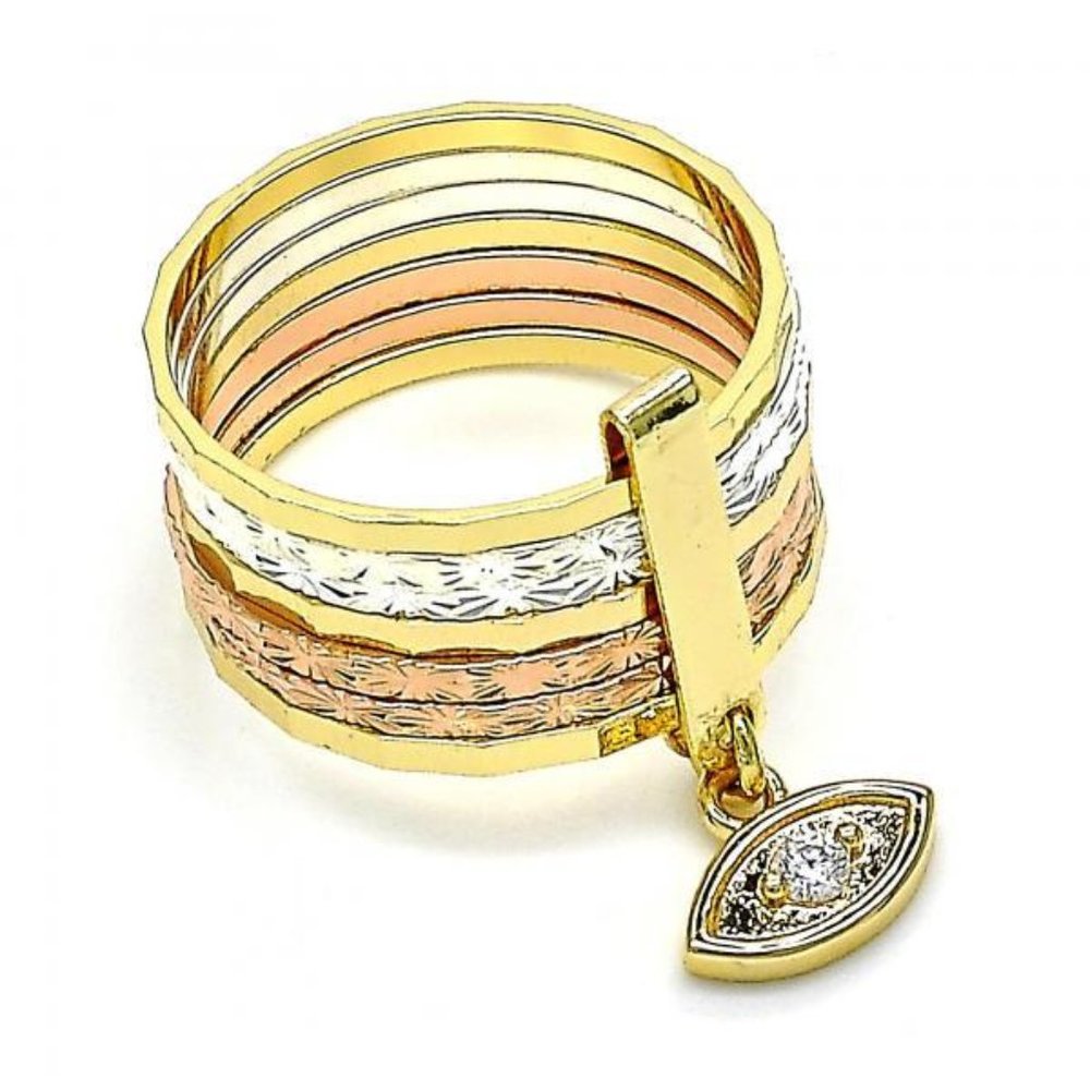 Women Gold Multi Stone Rings Sz 9